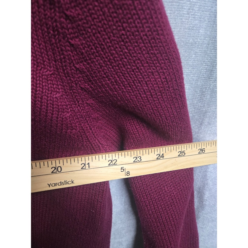 Chaps Mens XXL Burgundy Red Cotton Knit‎ Crewneck Sweater Long Sleeve Pullover - Picture 4 of 6